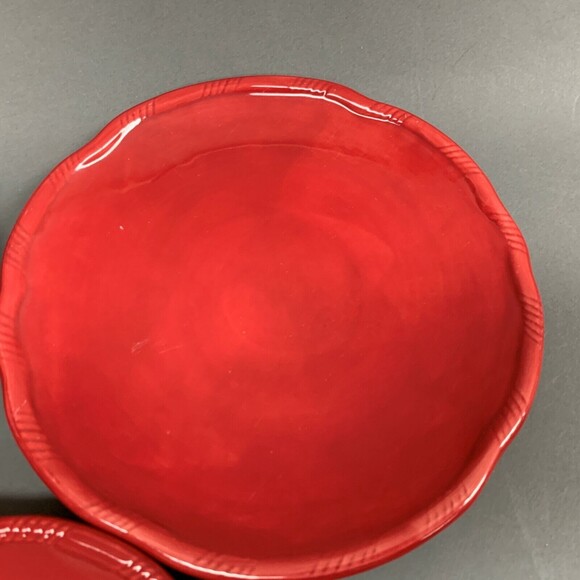 Tracy Porter Jolly Ol Snowy Salad Plates Red Lot of 3 - Picture 4 of 11